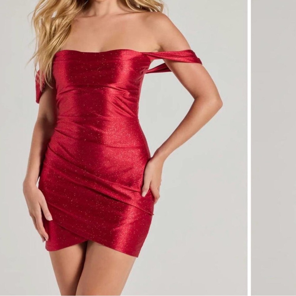 Sparkling Red Mini Dress